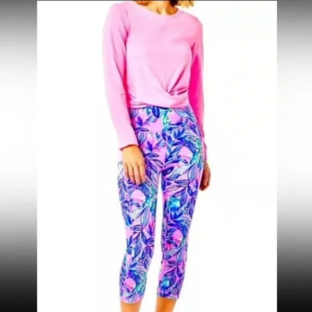LilLY PULITZER weekender high-rise crop legging lilac rose just a lil jelly NWT